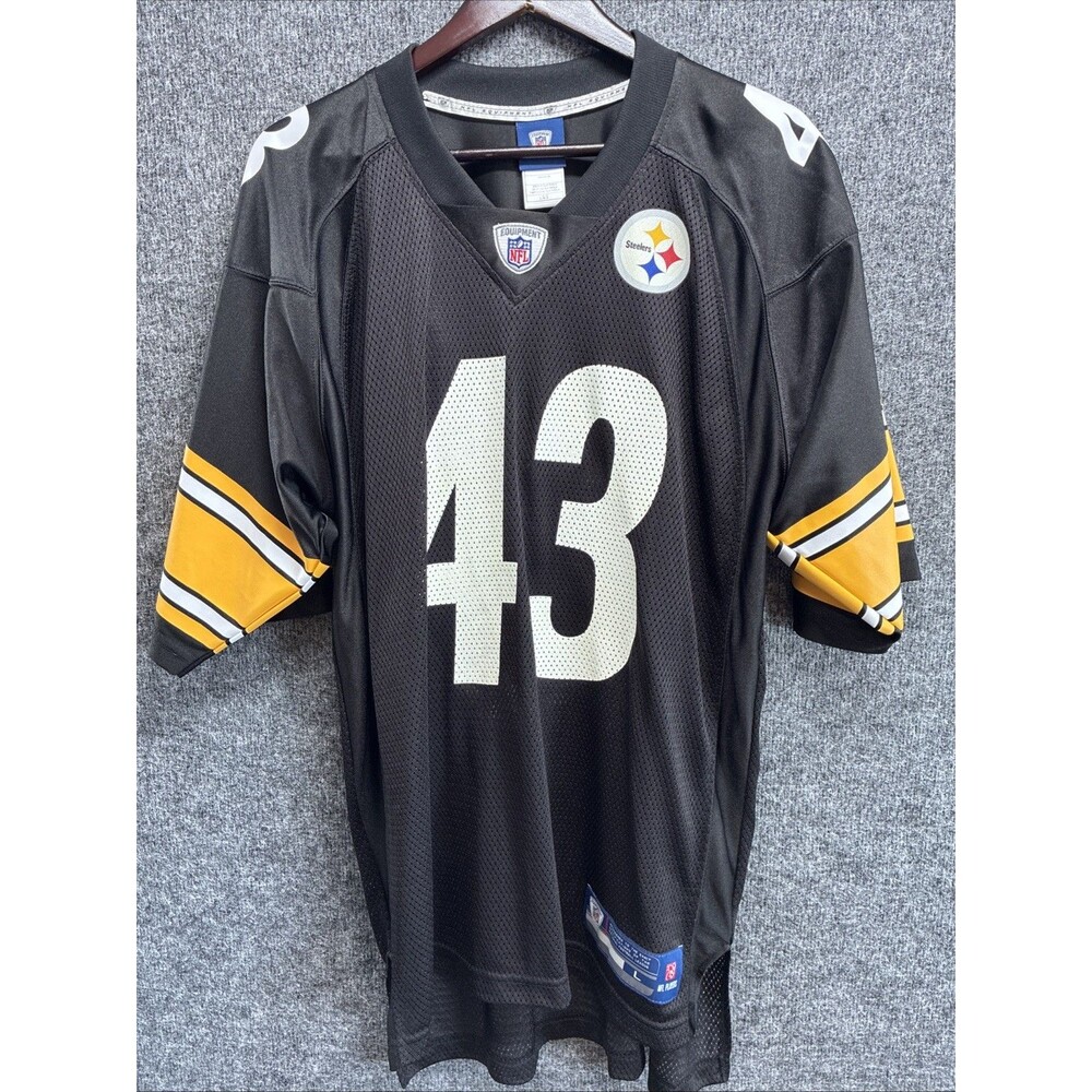 Pittsburgh Steelers #43 Troy Polamalu Black Home Jersey Nike On Field Large
